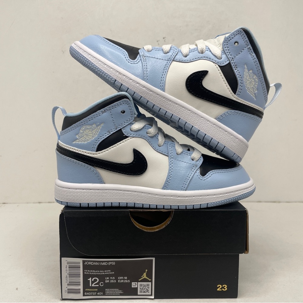 Nike Air Jordan 1 Retro Mid PS “Ice Blue” 2023 - Picture 1 of 4